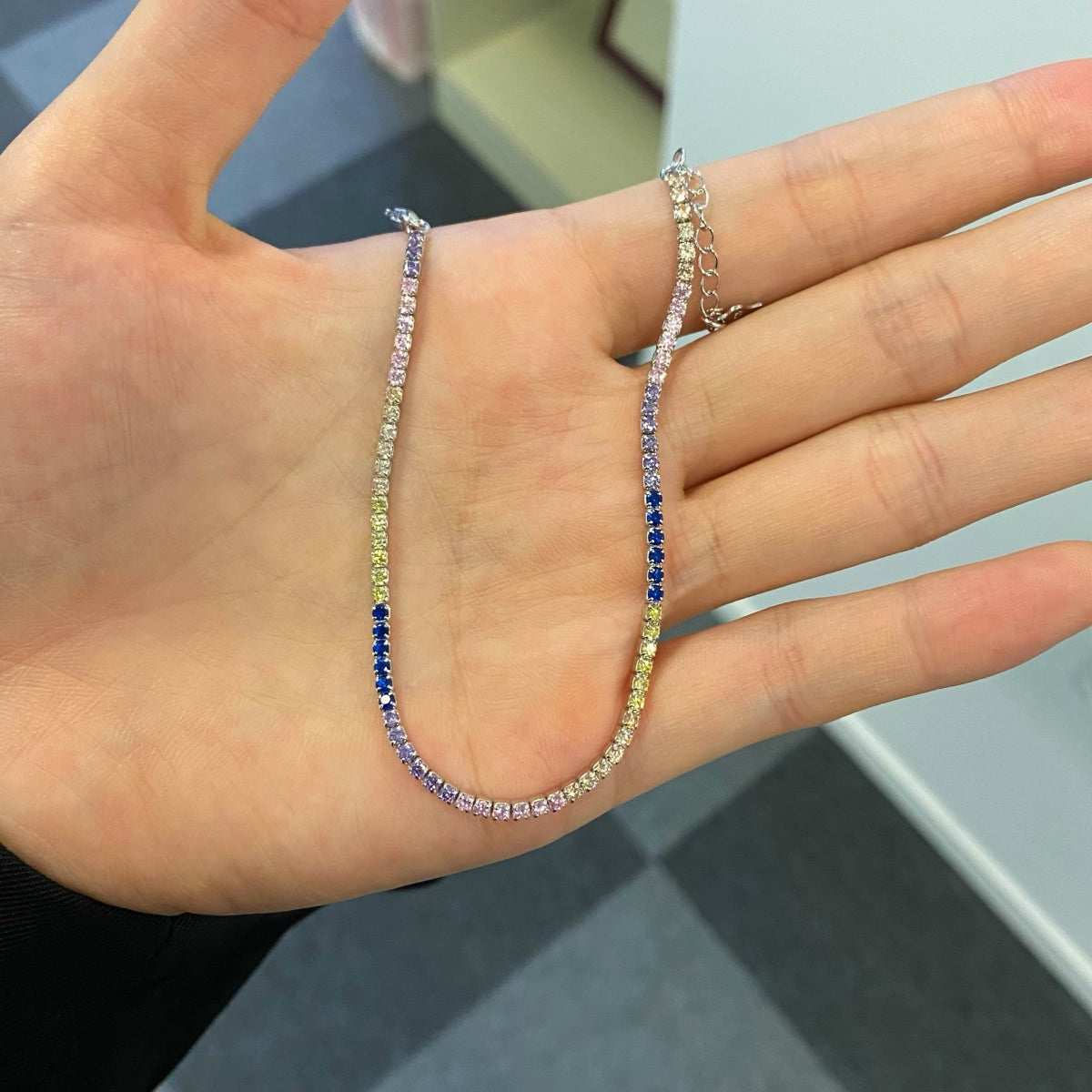 [Kismet Jewels ]Radiant Shinning Princess Cut Tennis Bracelet