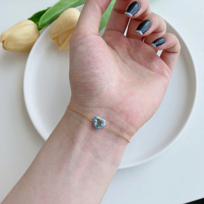 [Kismet Jewels ]Sparkling Romantic Heart Shape Lover Bracelet