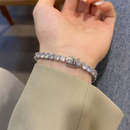 [Kismet Jewels ]Ornate Sparkling Round Cut Wedding Bracelet