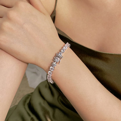 [Kismet Jewels ]0.75 Carat Dazzling Round Cut Wedding Bracelet