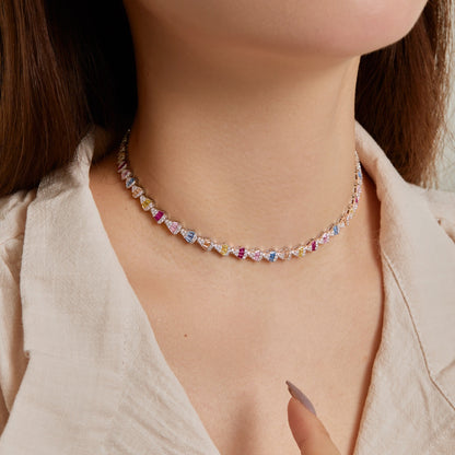 [Kismet Jewels ]Radiant Colorful Rainbow Necklace