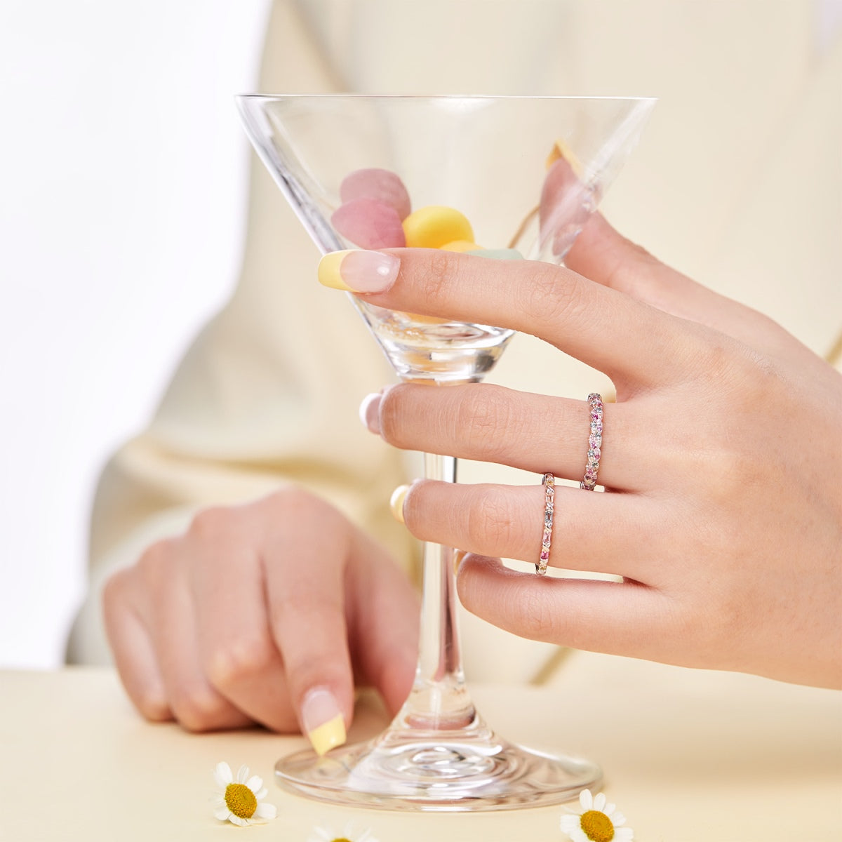 [Kismet Jewels ]Charming Colorful Round Cut Daily Ring