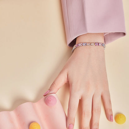 [Kismet Jewels ]Radiant Colorful Emerald Cut Party Bracelet