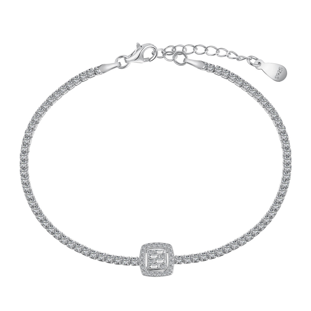 [Kismet Jewels ]Luxurious Dazzling Square Shape Banquet Bracelet