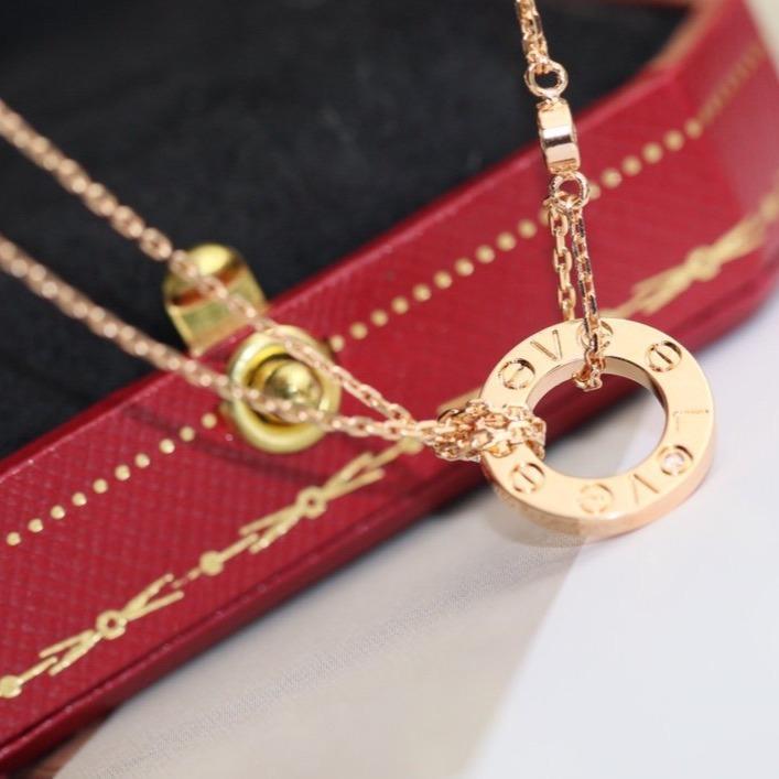 [Kismet Jewels ]LOVE NECKLACE ADJUSTABLE ROSE GOLD 2 DIAMOND