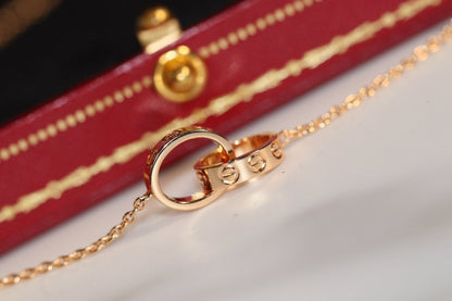 [Kismet Jewels ]LOVE NECKLACE PINK GOLD AND SILVER