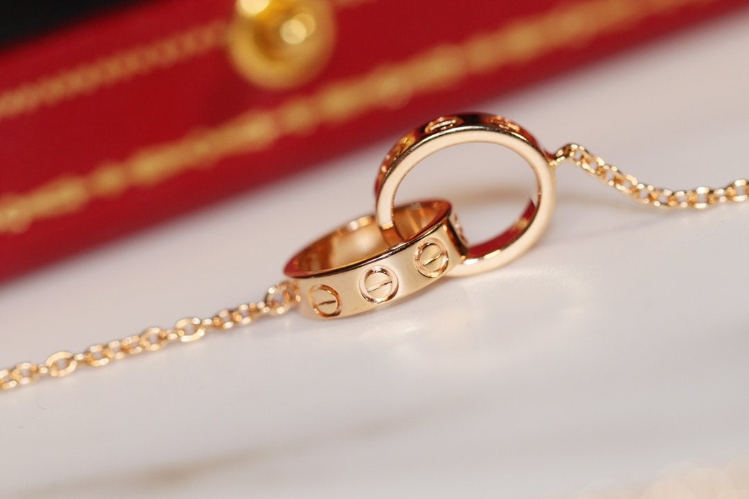 [Kismet Jewels ]LOVE NECKLACE PINK GOLD AND SILVER