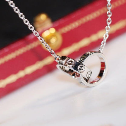 [Kismet Jewels ]LOVE NECKLACE PINK GOLD AND SILVER