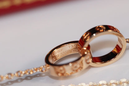[Kismet Jewels ]LOVE NECKLACE PINK GOLD AND SILVER