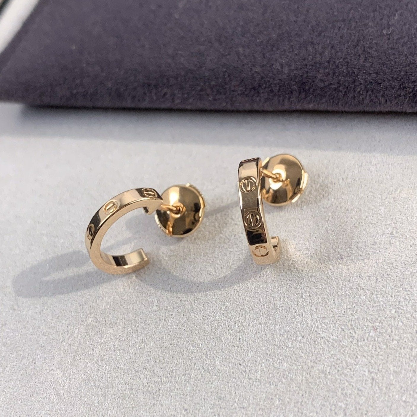 [Kismet Jewels ]LOVE EARRINGS 2.65MM PINK GOLD