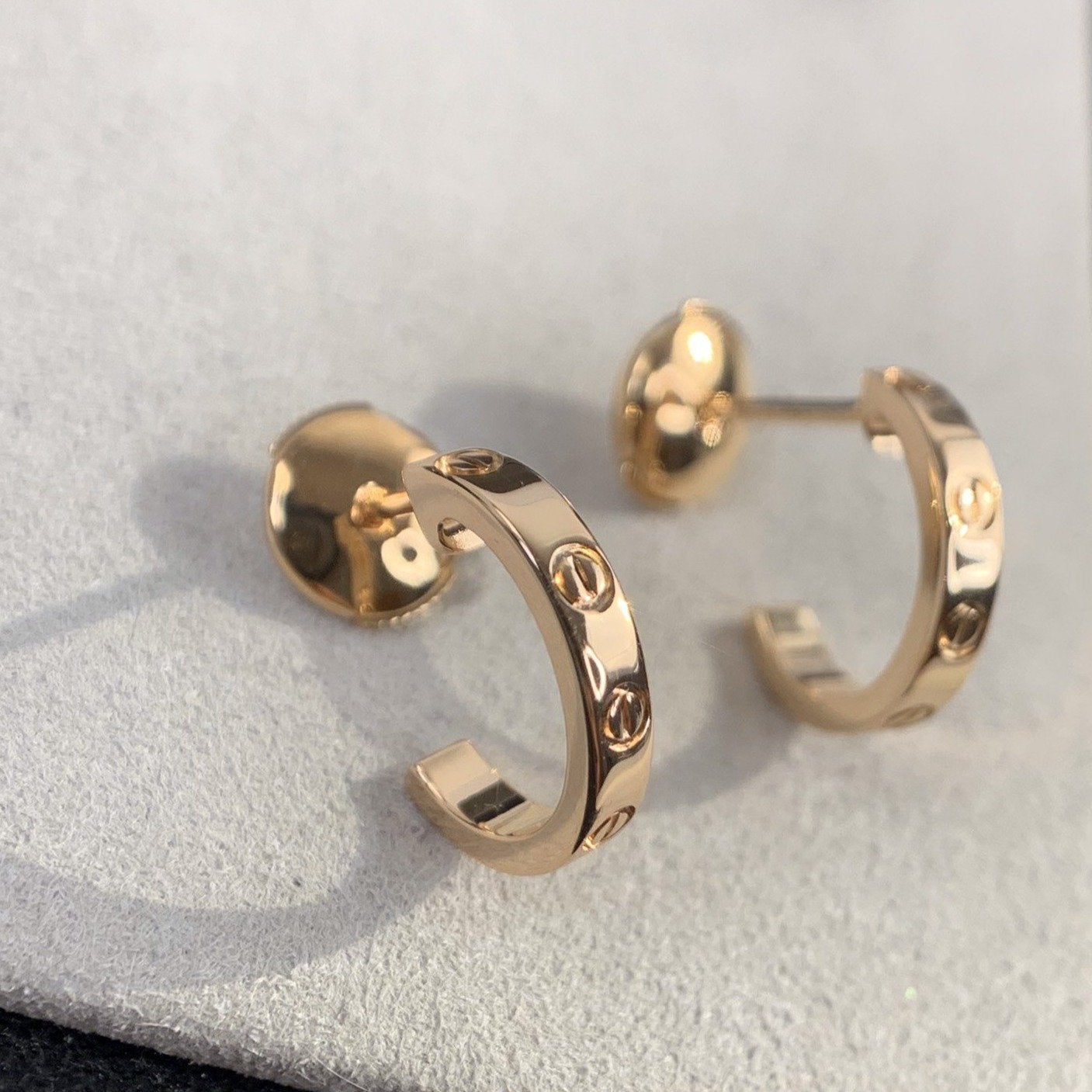 [Kismet Jewels ]LOVE EARRINGS 2.65MM PINK GOLD