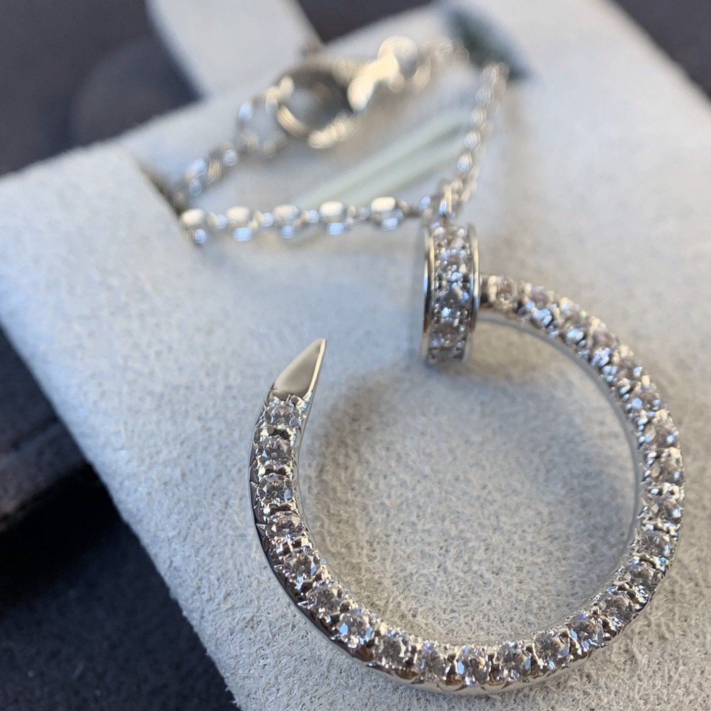 [Kismet Jewels ]JUSTE NECKLACE SILVER DIAMONDS