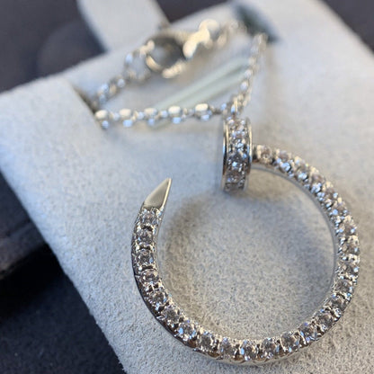 [Kismet Jewels ]JUSTE NECKLACE SILVER DIAMONDS