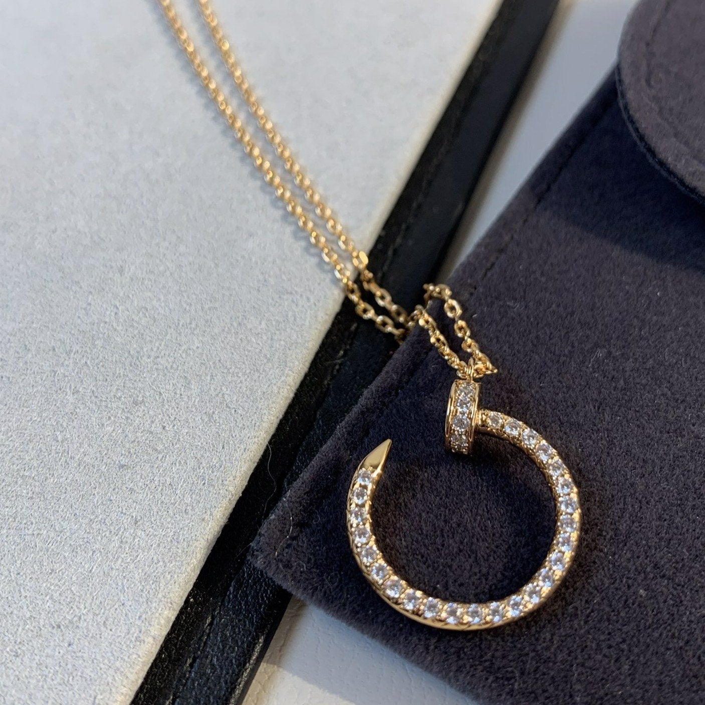 [Kismet Jewels ]JUSTE NECKLACE PINK GOLD DIAMONDS