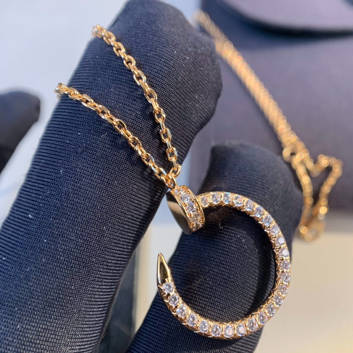 [Kismet Jewels ]JUSTE NECKLACE PINK GOLD DIAMONDS