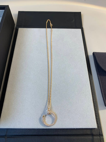 [Kismet Jewels ]JUSTE NECKLACE PINK GOLD DIAMONDS