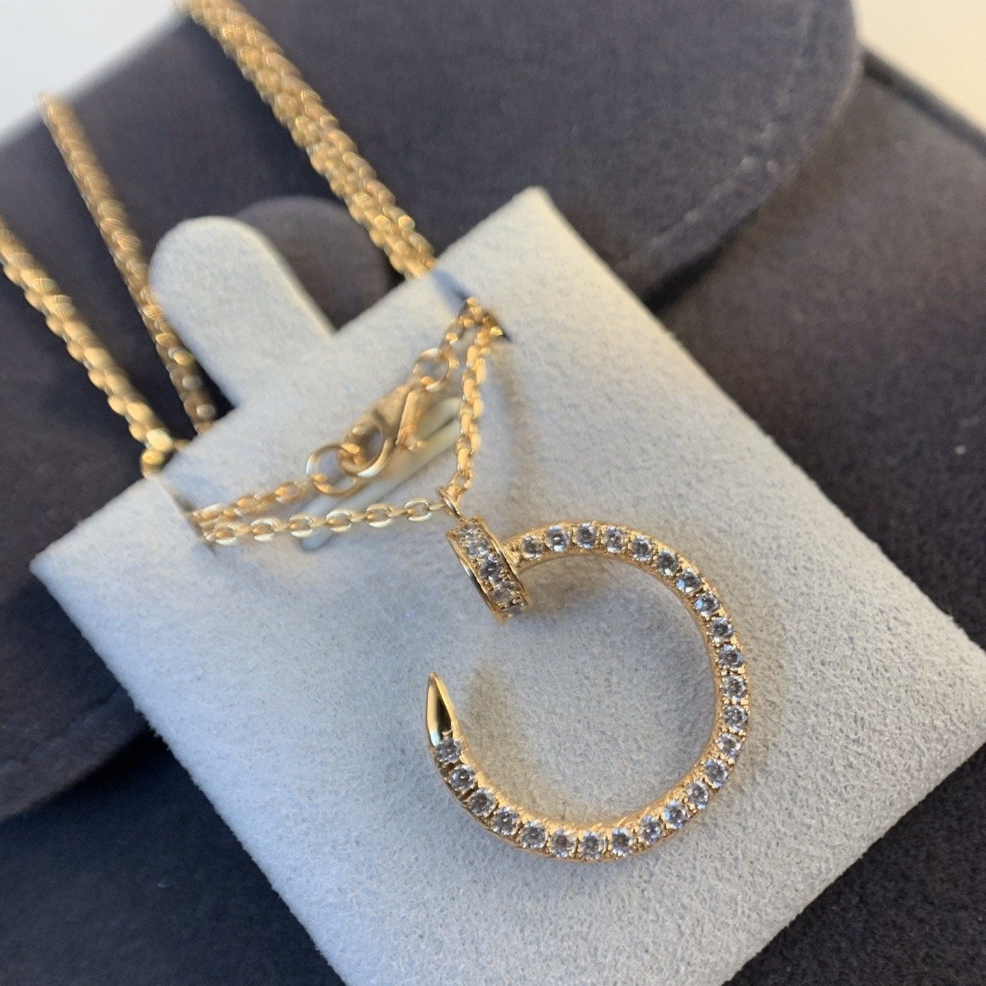 [Kismet Jewels ]JUSTE NECKLACE PINK GOLD DIAMONDS