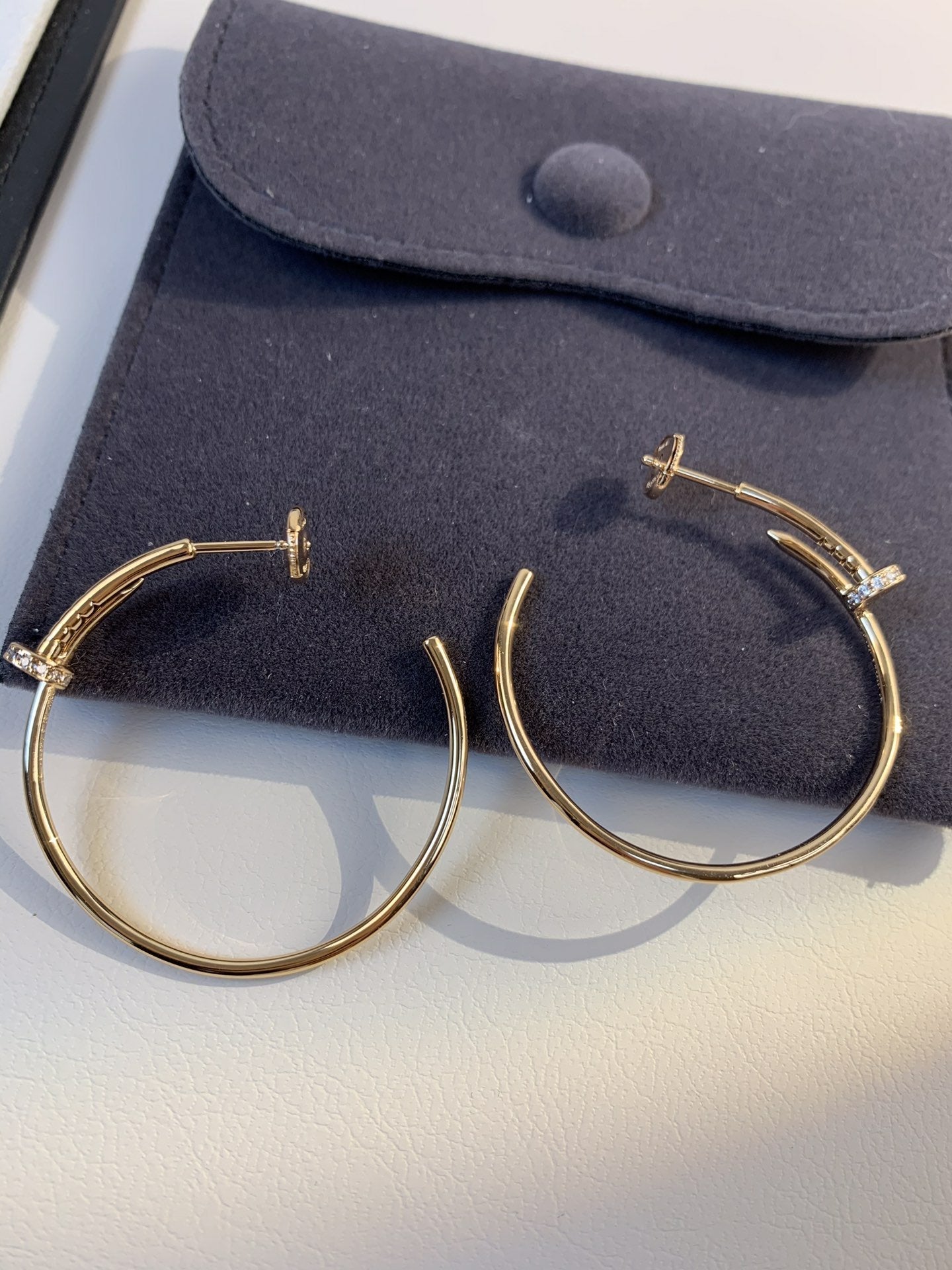 [Kismet Jewels ]JUSTE EARRINGS GOLD DIAMONDS 1.8MM