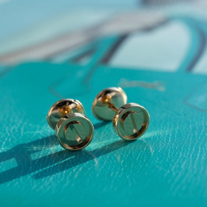 [Kismet Jewels ]LOVE EARRINGS PINK GOLD 10MM