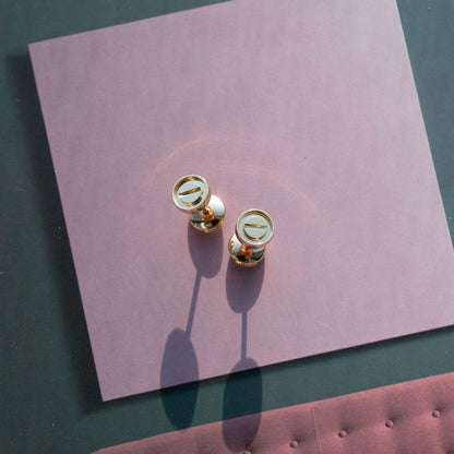 [Kismet Jewels ]LOVE EARRINGS PINK GOLD 10MM