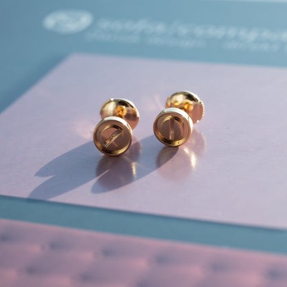 [Kismet Jewels ]LOVE EARRINGS PINK GOLD 10MM