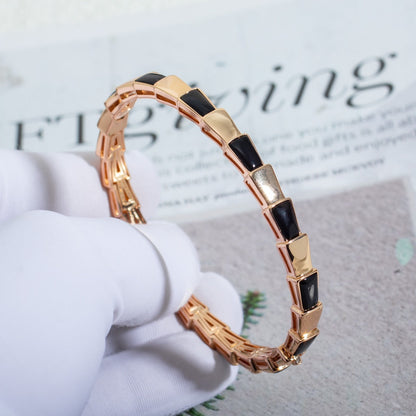 [Kismet Jewels ]SERPENTI BRACELET PINK GOLD ONYX