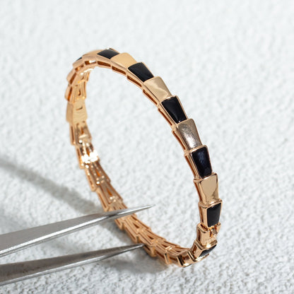 [Kismet Jewels ]SERPENTI BRACELET PINK GOLD ONYX