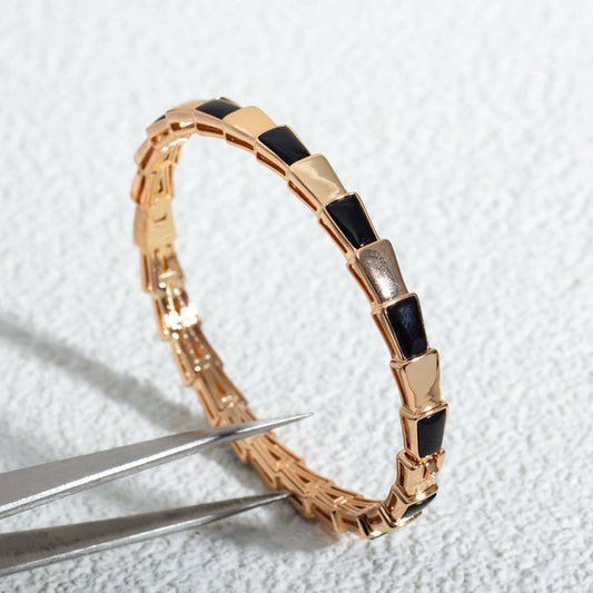 [Kismet Jewels ]SERPENTI BRACELET PINK GOLD ONYX