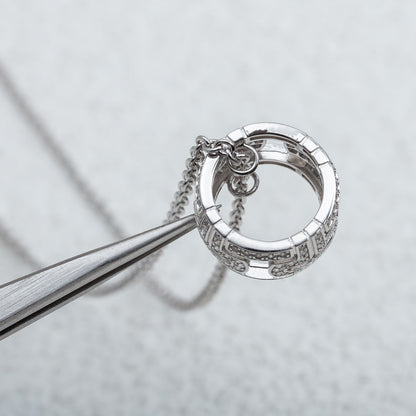 [Kismet Jewels ]PARENTESI NECKLACE SILVER DIAMOND
