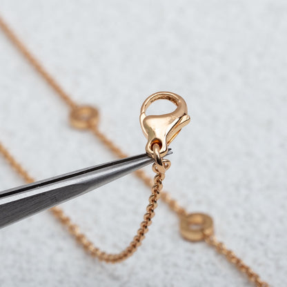 [Kismet Jewels ]PARENTESI NECKLACE PINK GOLD DIAMOND