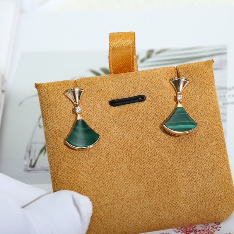 [Kismet Jewels ]DREAM MALACHITE PINK GOLD EARRINGS