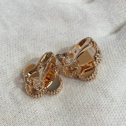 [Kismet Jewels ]CLOVER MEDIUM 1 MOTIFS CARNELIAN  DIAMOND earrings