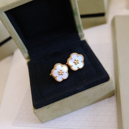 [Kismet Jewels ]LUCKY PINK GOLD WHITE MOP EARRINGS