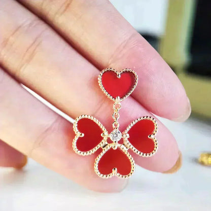 [Kismet Jewels ]SWEET CLOVER CARNELIAN EARRINGS