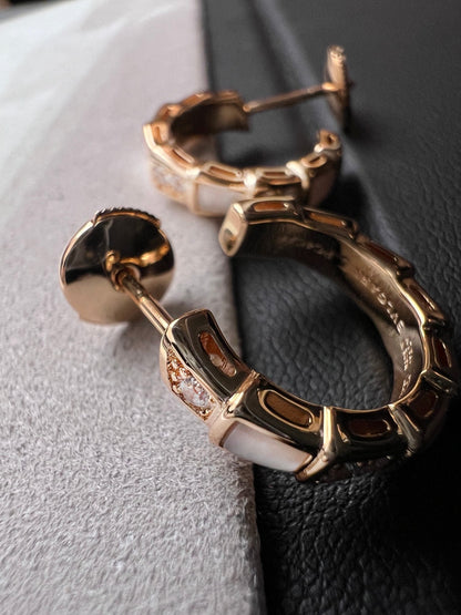 [Kismet Jewels ]SERPENTI MOP PINK GOLD EARRINGS