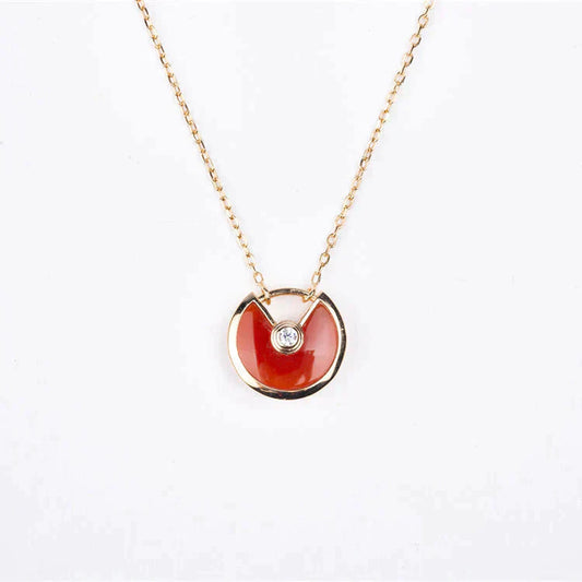 [Kismet Jewels ]AMULETTE GOLD CARNELIAN ONYX NECKLACE