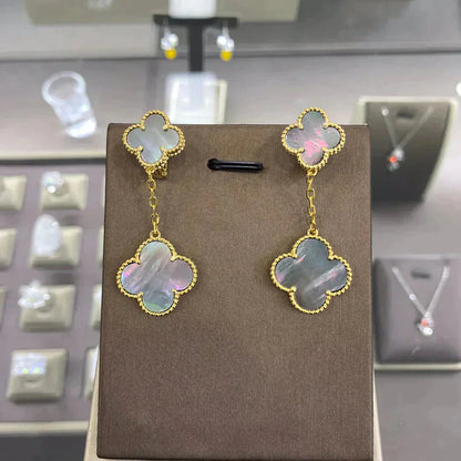 [Kismet Jewels ]CLOVER 2 MOTIFS  EARRINGS (MULTIPLE CHOICESC
