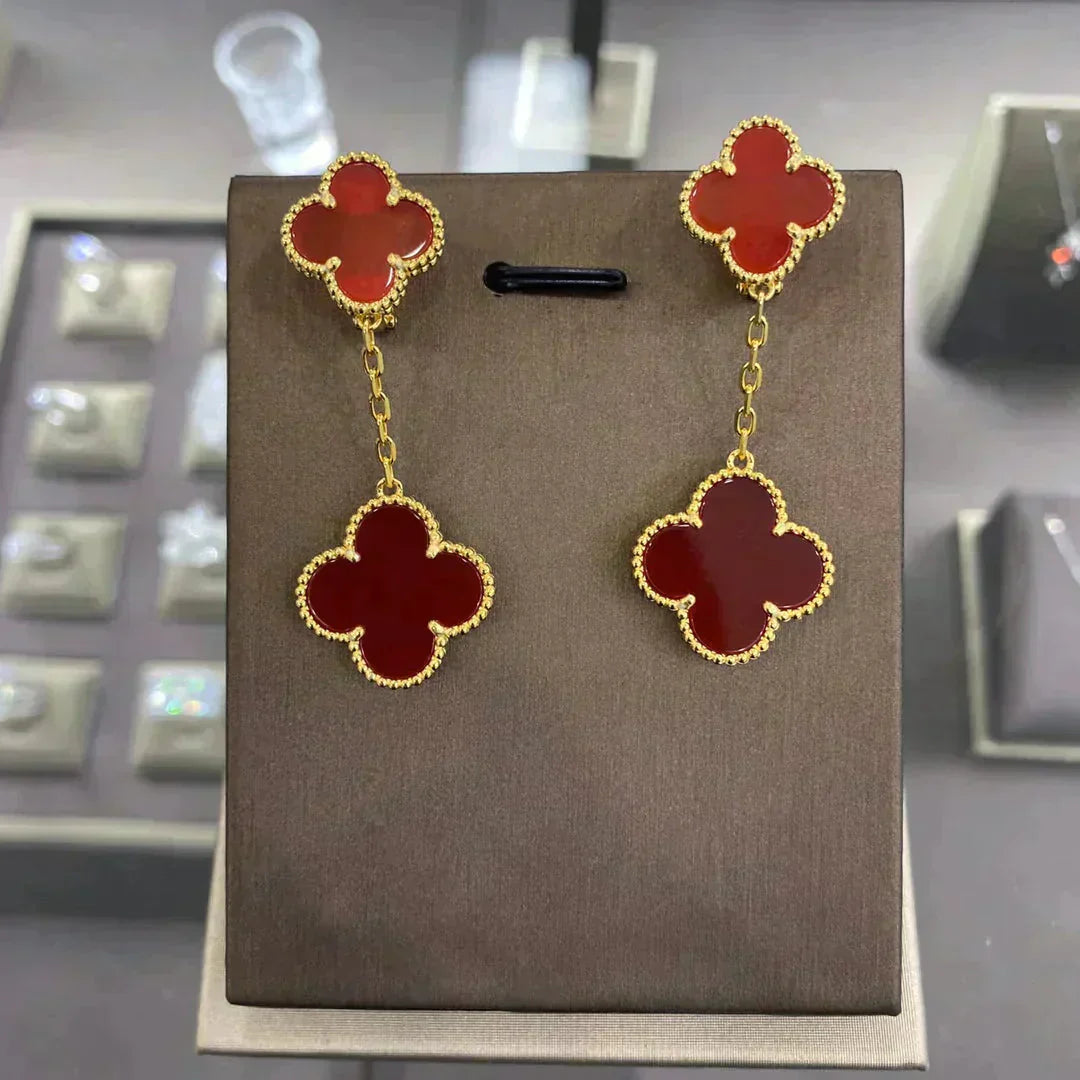 [Kismet Jewels ]CLOVER 2 MOTIFS  EARRINGS (MULTIPLE CHOICESC