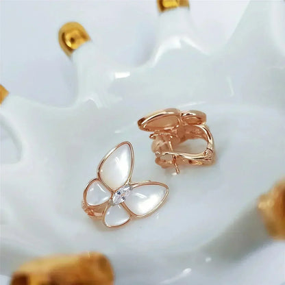 [Kismet Jewels ]BUTTERFLY MOP DIAMOND EARRINGS
