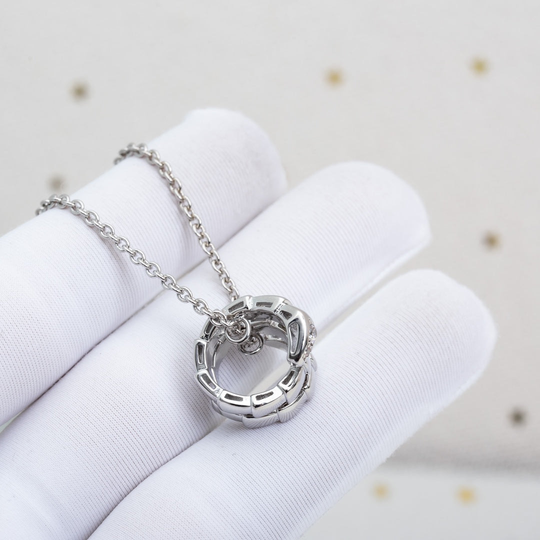[Kismet Jewels ]SERPENTI SILVER NECKLACE DIAMOND