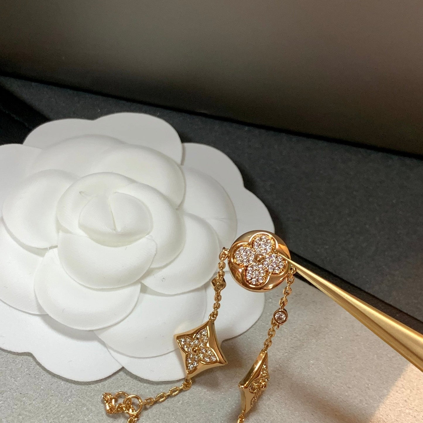 [Kismet Jewels ]STAR AND SUN 4 MOTIFS GOLD DIAMONDS BRACELET