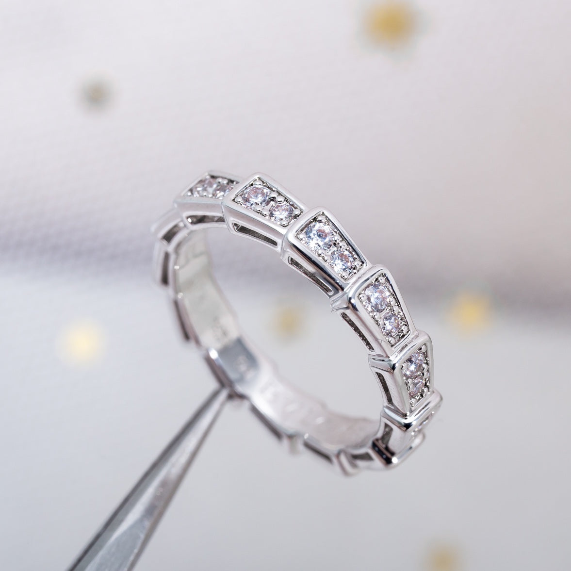 [Kismet Jewels ]SERPENTI RING SILVER DIAMOND PAVED 3MM