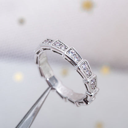 [Kismet Jewels ]SERPENTI RING SILVER DIAMOND PAVED 3MM