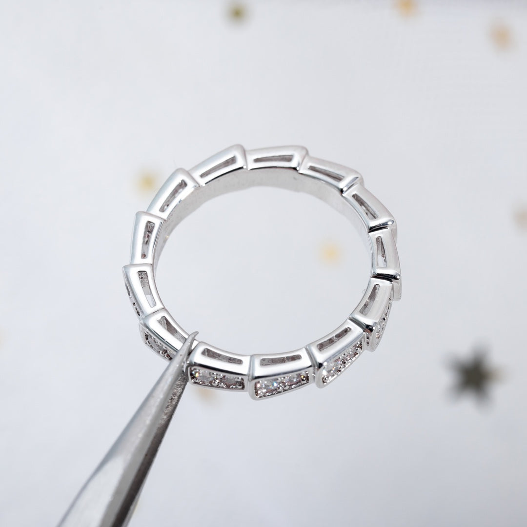 [Kismet Jewels ]SERPENTI RING SILVER DIAMOND PAVED 3MM