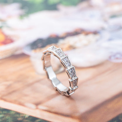 [Kismet Jewels ]SERPENTI RING SILVER DIAMOND PAVED 3MM