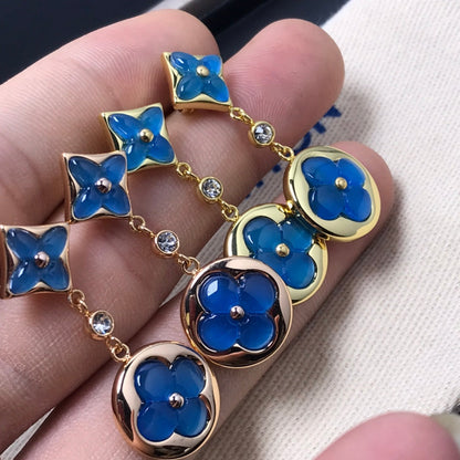 [Kismet Jewels ]STAR AND SUN AGATE DIAMOND EARRINGS