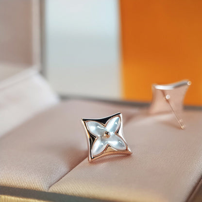 [Kismet Jewels ]STAR MOP PINK GOLD EARRINGS