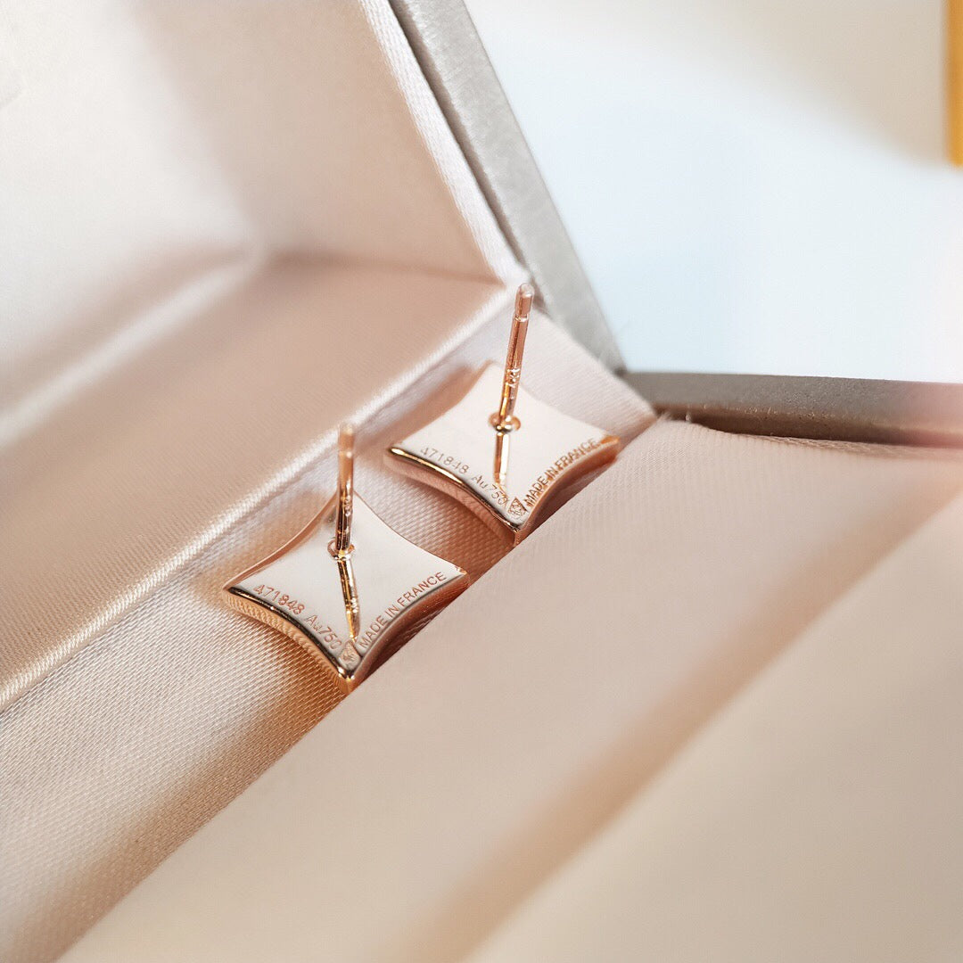 [Kismet Jewels ]STAR MOP PINK GOLD EARRINGS