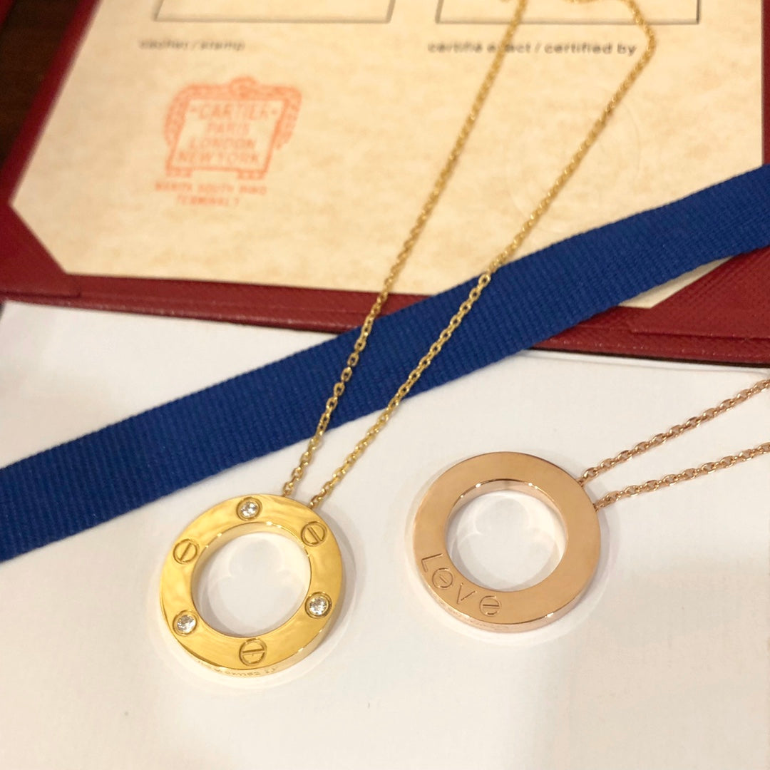 [Kismet Jewels ]LOVE NECKLACE 16MM 3 DIAMONDS