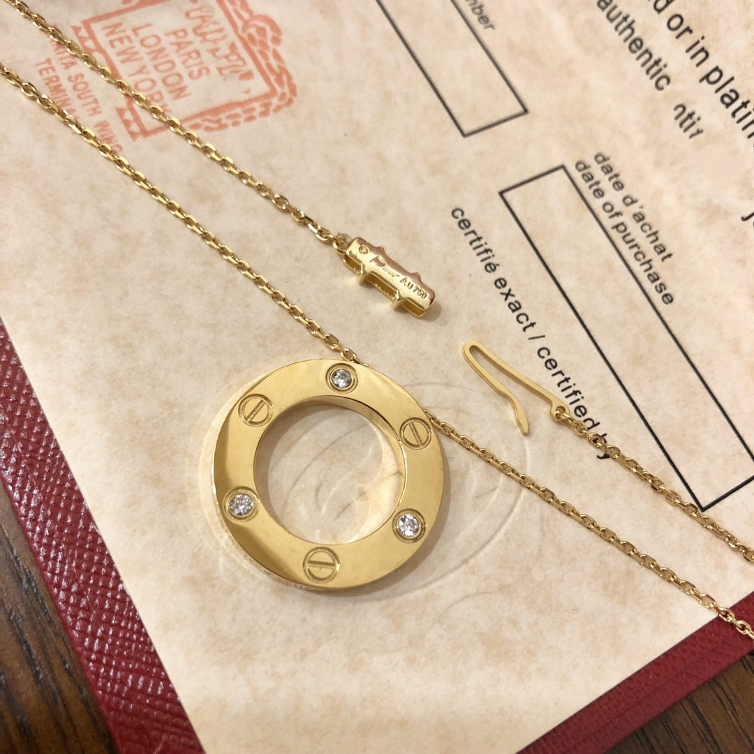 [Kismet Jewels ]LOVE NECKLACE 16MM 3 DIAMONDS